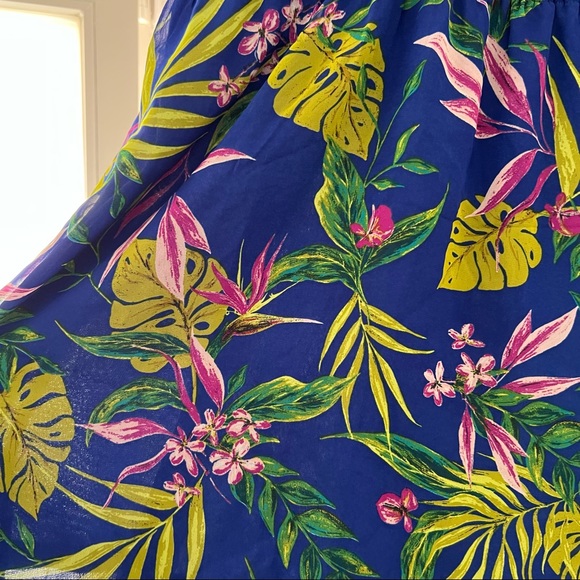 Tropical + Flowy Blue H&M Mini Dress - Picture 6 of 7